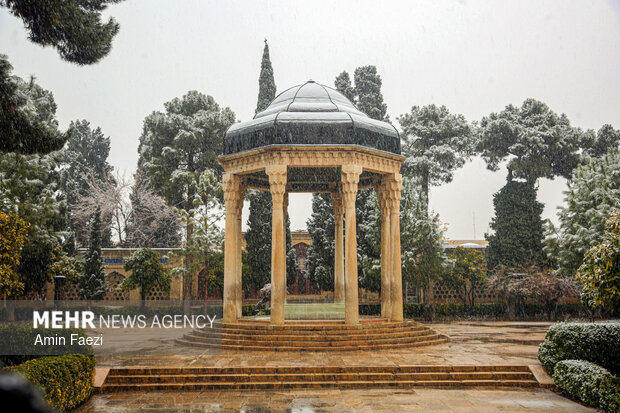 بارش برف شیراز