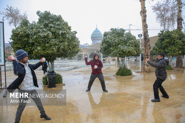 بارش برف شیراز