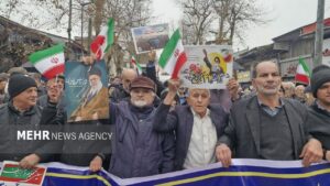 خروش انقلابی مردم لاهیجان در ۲۲ بهمن تماشایی