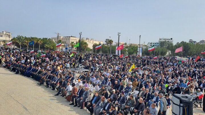 خروش ساحل‌نشینان خلیج فارس در ۲۲ بهمن؛ بوشهر یک‌صدا در میدان ایستادگی