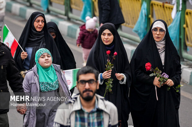 حضور رئیس مجلس در راهپیمایی یوم‌الله ۲۲ بهمن