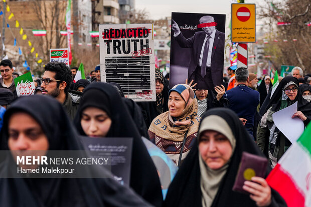 حضور رئیس مجلس در راهپیمایی یوم‌الله ۲۲ بهمن